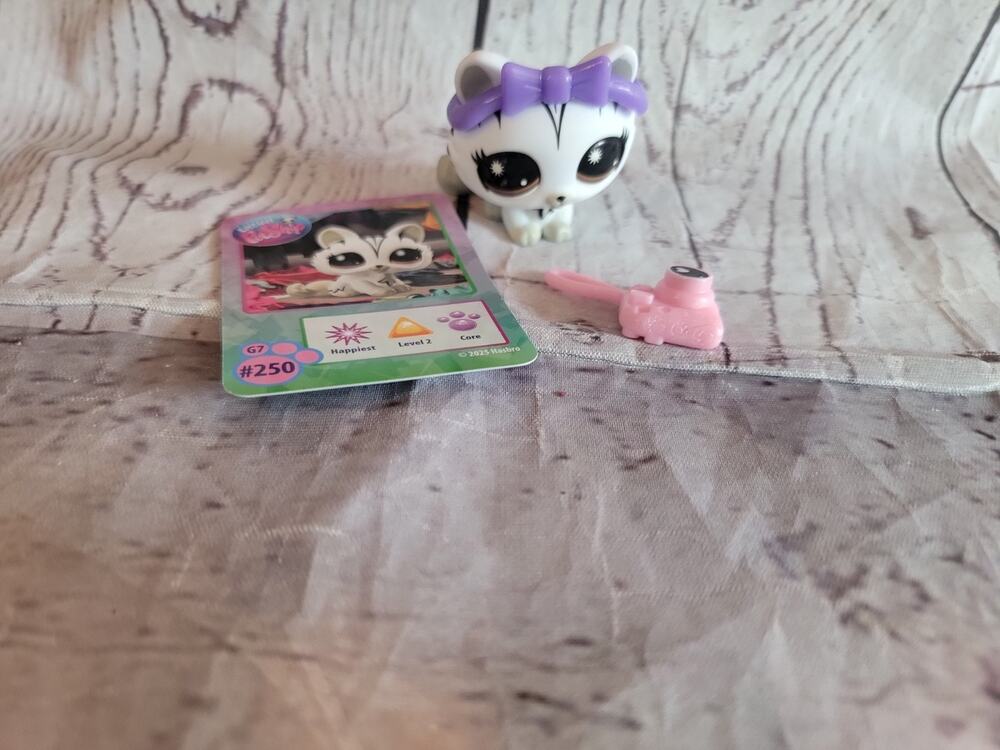 Kitten Cat #250 G7 w/Accessory Littlest Pet Shop Hasbro LPS Figure